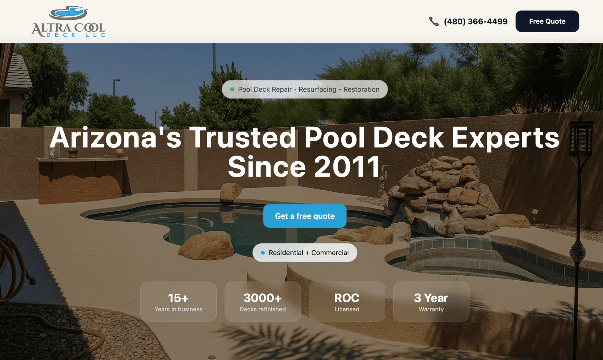 Altra Cool Deck - Landing Page