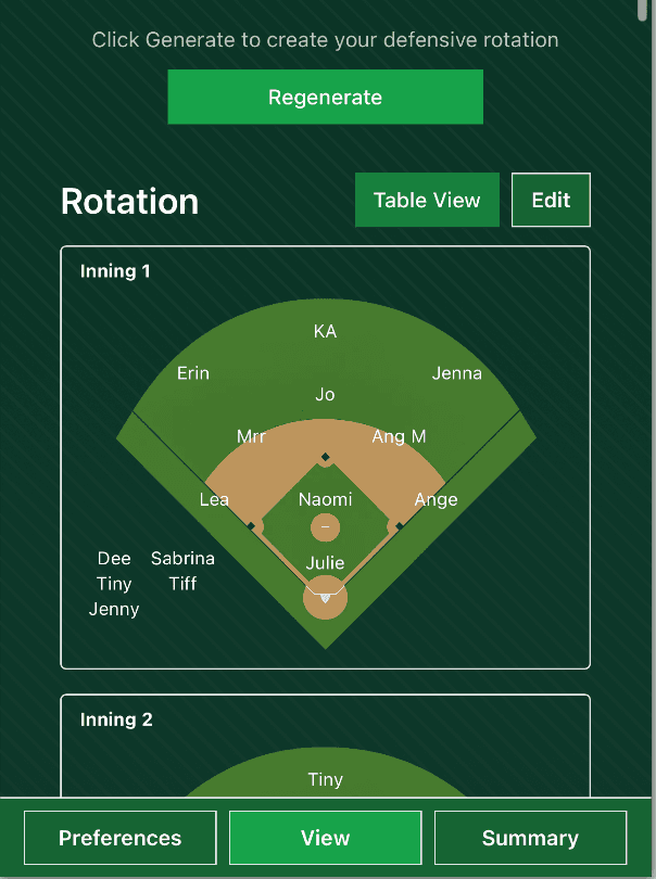 Baseball Defensive Rotation Manager