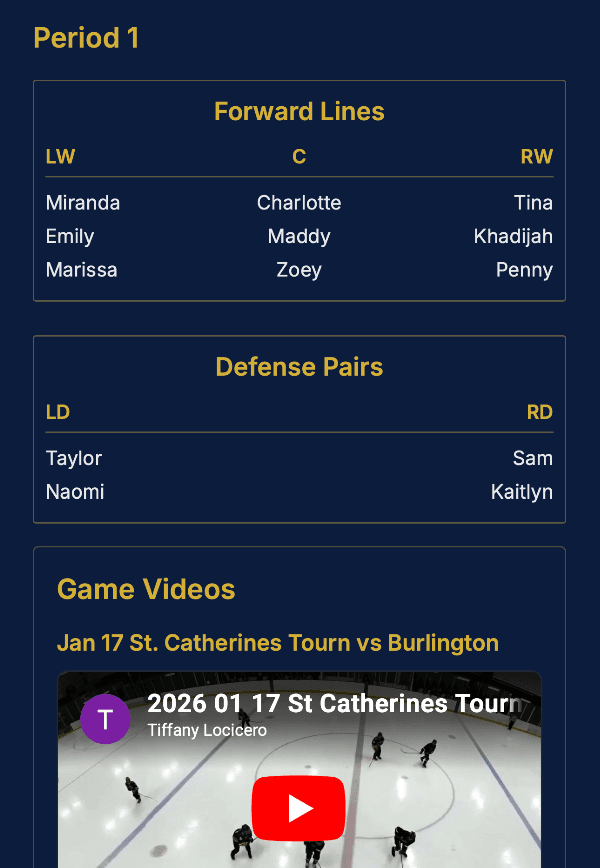 Hockey Lineup Manager